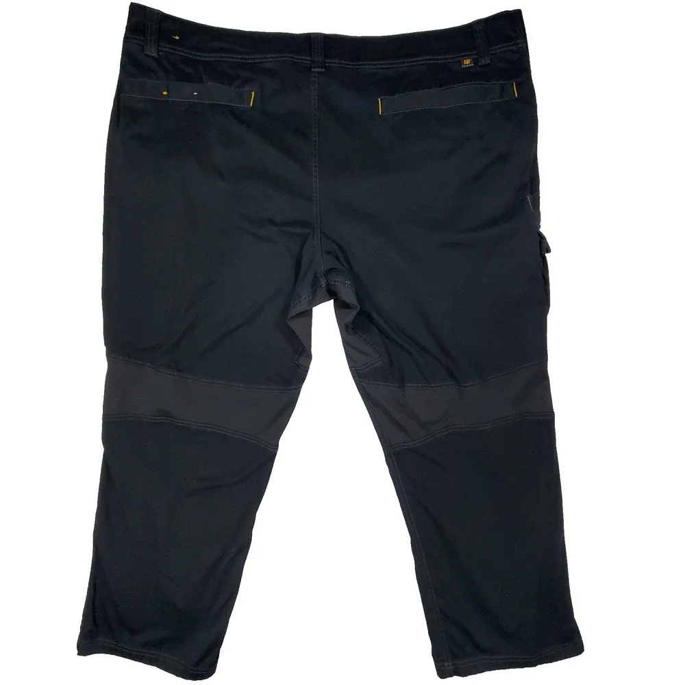 CAT Caterpillar Work Cargo‎ Pants Black Mens 48x30 Heavy Duty Stretch Utility